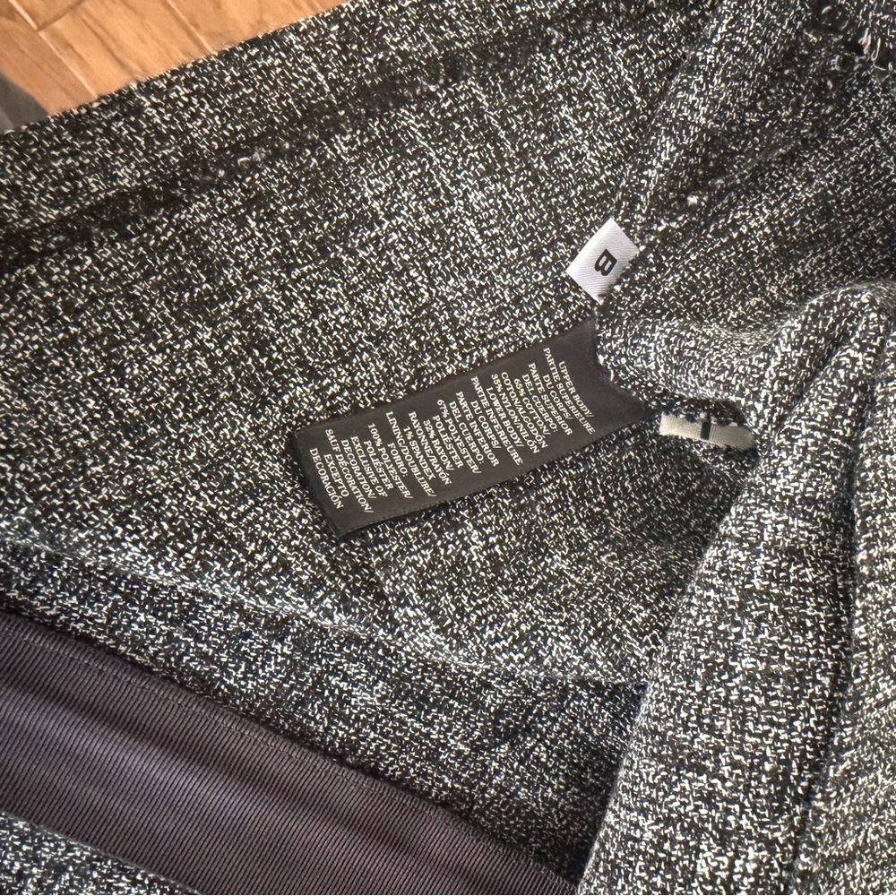 Ann Taylor Women's Top Sleeveless Lace Tweed Peplum Preppy‎ Black Gray Size 6 - Picture 8 of 8